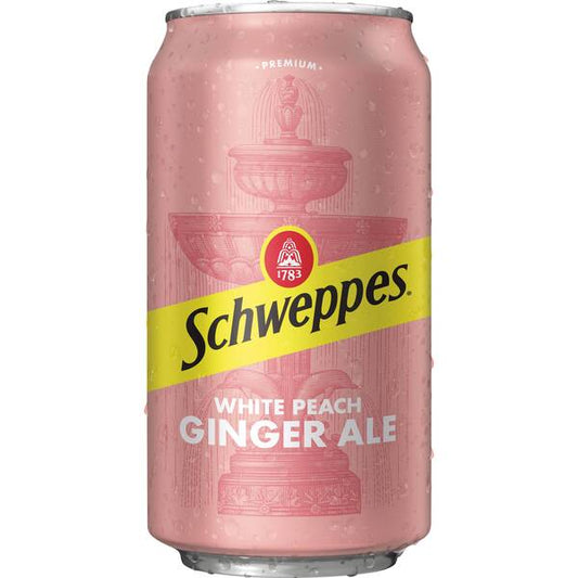 SCHWEPPES WHITE PEACH GINGER ALE CAN