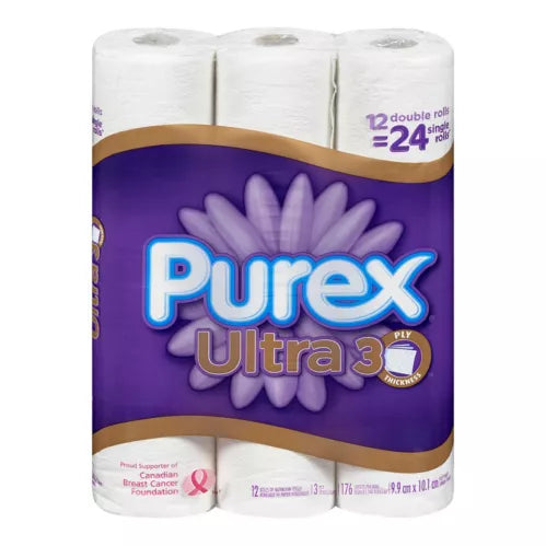 Purex Ultra Double Roll Toilet Paper, 12-Roll
