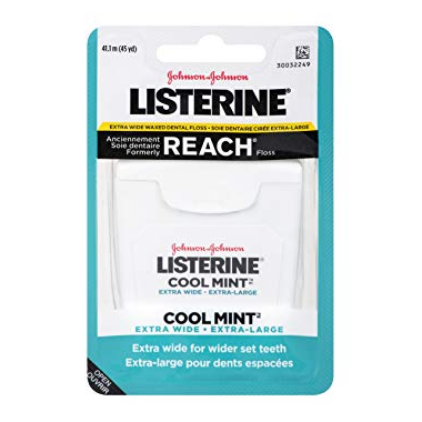 Listerine Waxed Dental Floss Extra Wide in Cool Mint
