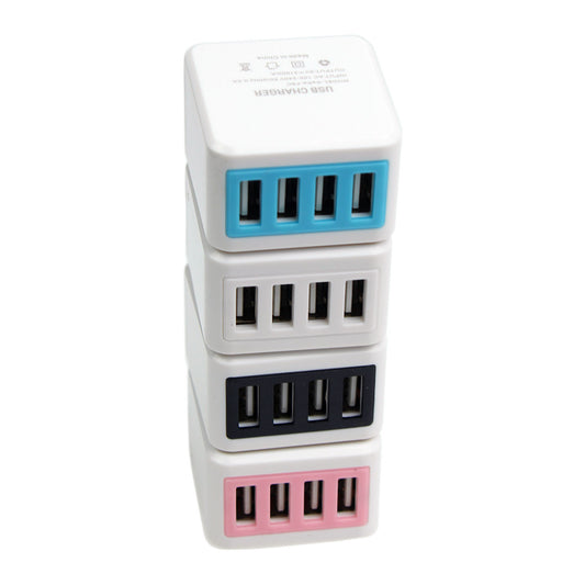 4 Slot USB House Charger - Assorted