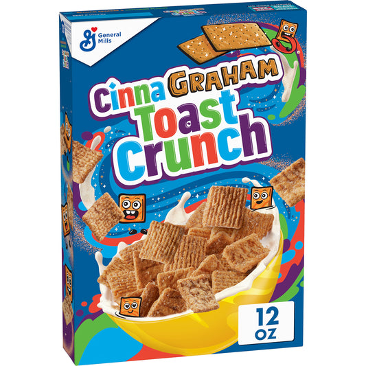 CinnaGraham Toast Crunch Cereal, Mid-Size, 12 oz