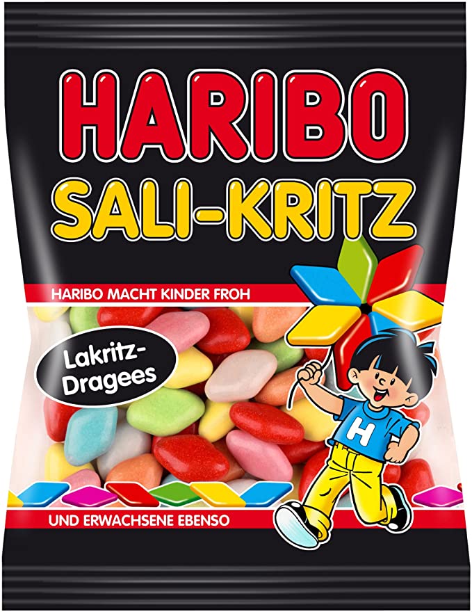 Haribo Sali-Kritz, Liquorice, Candy, Sweets, in a Bag, 200 g