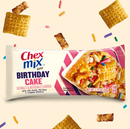 Chex Mix Birthday Cake Bars