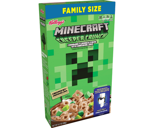 Kellogg’s Minecraft Creeper Crunch Cinnamon Cereal With Marshmallows