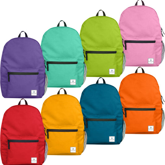 15" Forward Classic School Backpack with Side Mesh Pocket - 8 Colors