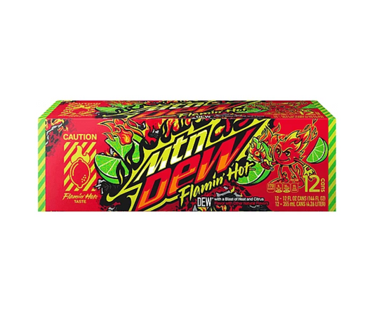 Mountain Dew Flamin Hot Can 355 ml - 12 Pack