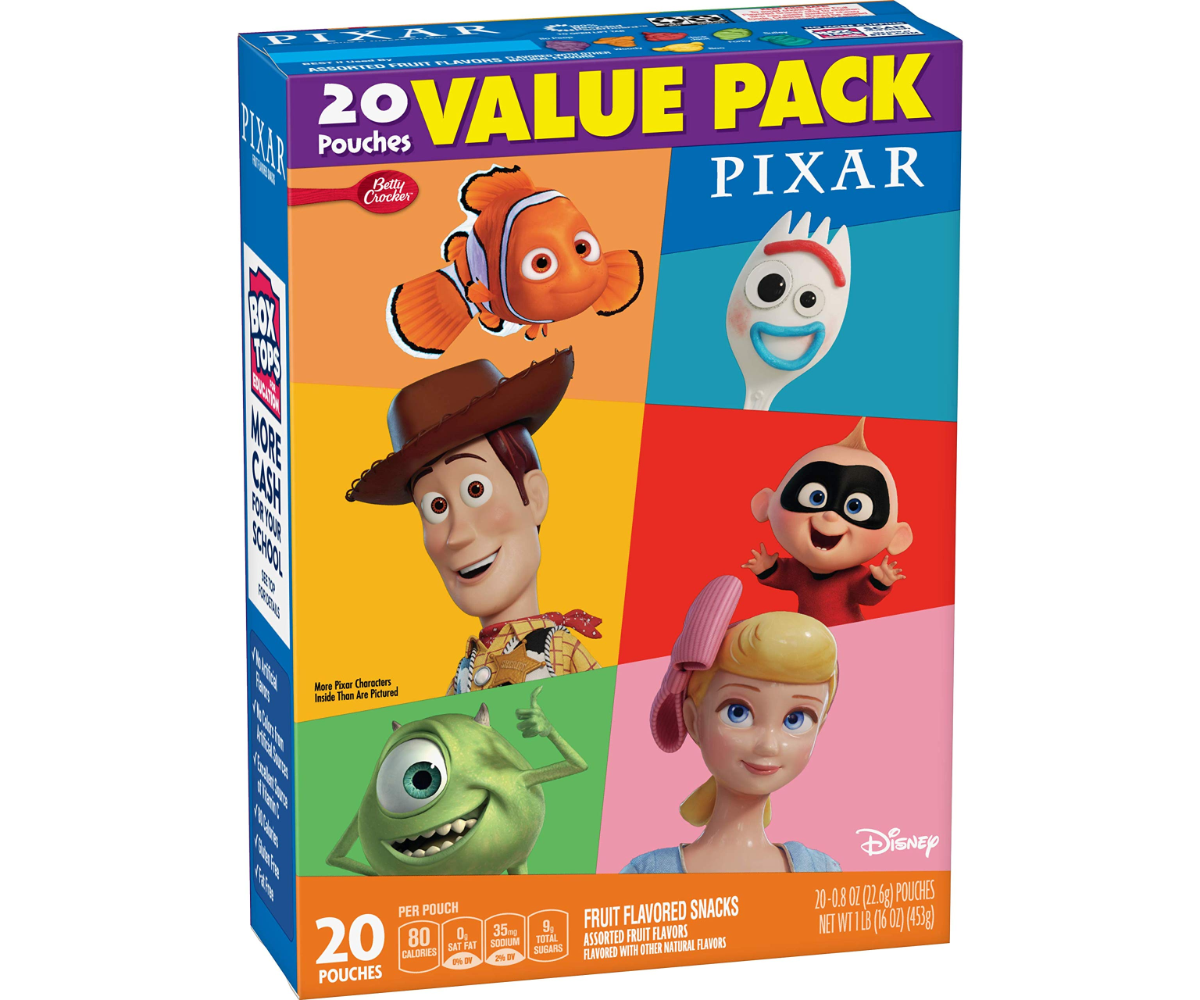 Pixar Disney Fruit Snacks 20 Pouches